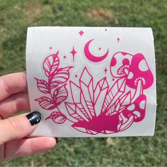 Crystal Mushrooms Vinyl Decal - Picture 1 of 10
